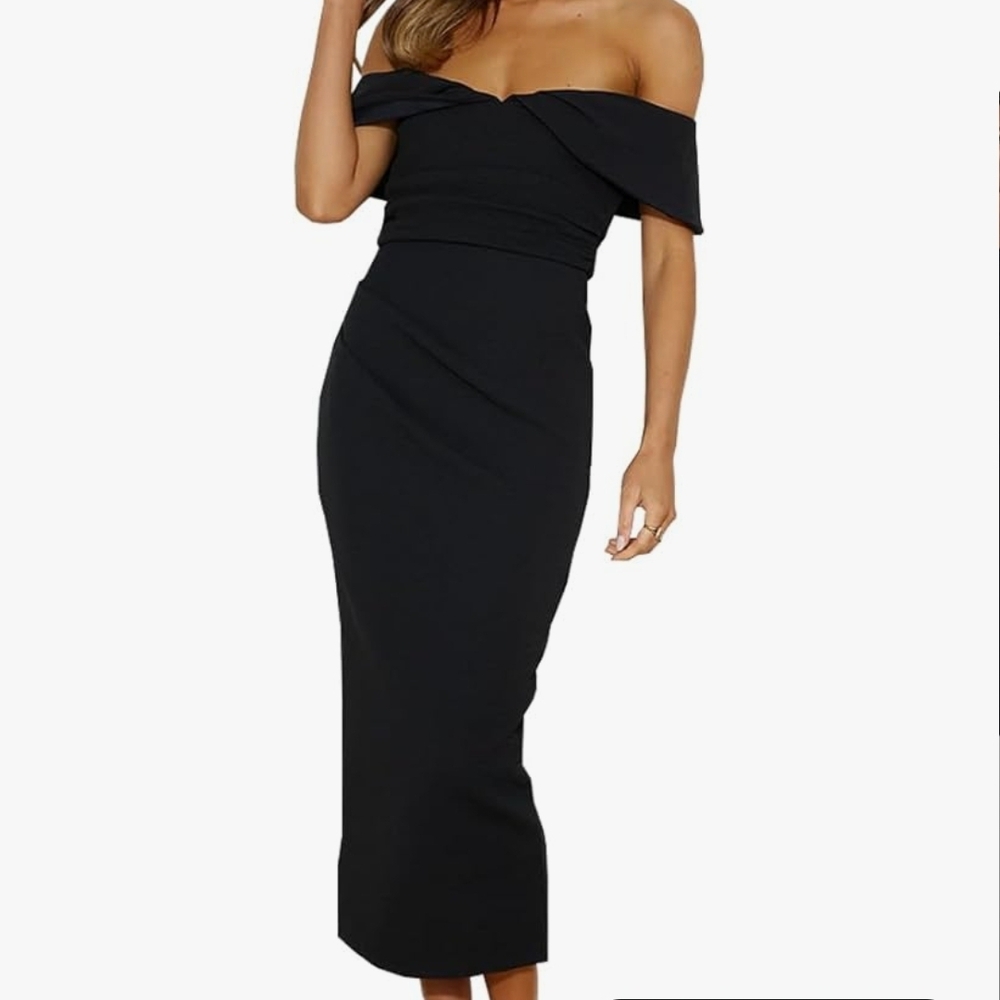 Elegant Strapless Black Dress